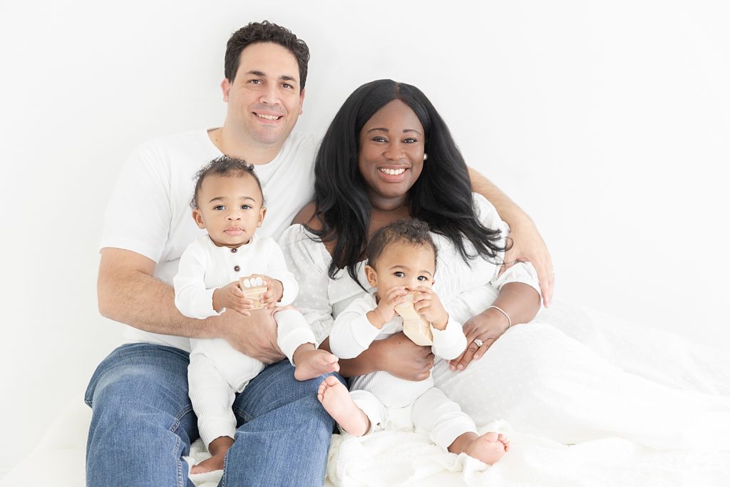 Beautiful mixed race family photo